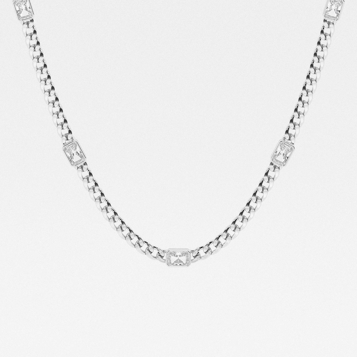 Additional Image 1 for  näas 2 1/2 ctw Radiant Lab Grown Diamond Station Necklace